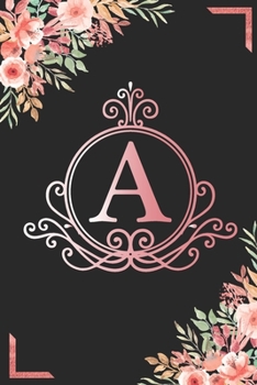 A: Watercolor Flower & Marbel - Motivational and Inspirational Trendy Monogram Initial Letter Women & Girls Coworker Office Funny Notebook Wide Ruled ... Idea in Holidays Birthday Or Anniversary 2020