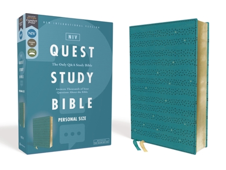 Imitation Leather Niv, Quest Study Bible, Personal Size, Leathersoft, Teal, Comfort Print: The Only Q and A Study Bible Book