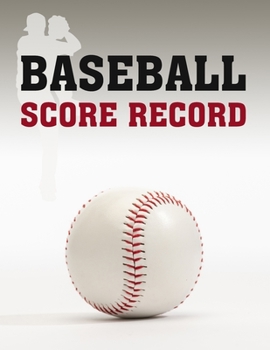 Paperback Baseball Score Record: Games Scorekeeping Handbook Ball White Design Book