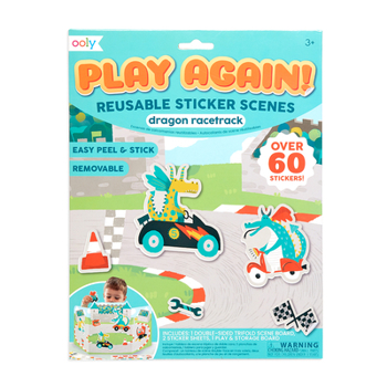 Office Product Play Again Reusable Sticker Scenes - Dragon Racetrack Book