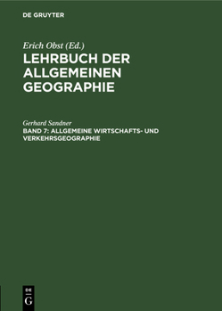 Hardcover Allgemeine Wirtschafts- und Verkehrsgeographie [German] Book