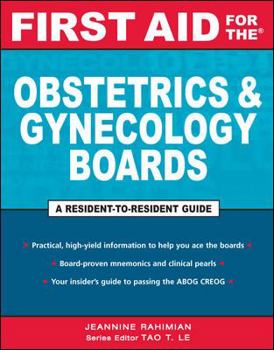 Paperback First Aid for the Obstetrics & Gynecology Boards Book