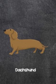 Paperback Dachshund: Dogs Blank Lined Gift Journal Diary or Notebook, Hand Drawn Illustration, Wide Rule, Brown Book