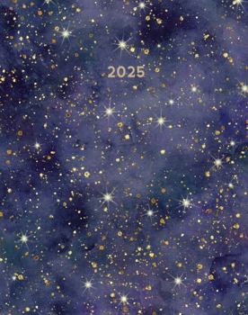 Spiral-bound Starry Night 2025 7.5 X 9.5 Booklet Monthly Planner Book
