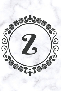 Paperback Z: Sketchbook - Cute Personalized Floral Initial Monogram Drawing Book for Artists - Pretty Doodling Pad for Students for Book