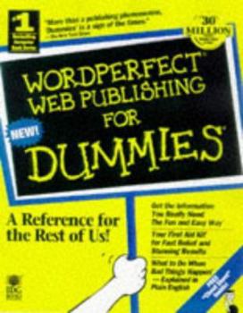 Paperback WordPerfect Web Publishing for Dummies [With CDROM] Book