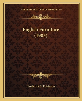 Paperback English Furniture (1905) Book