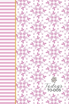 Today’s TO-DOS: To Do List Undated Notebook, Daily Work Task Checklist, Daily Task Planner, Checklist Planner School Home Office Time Management | Pink Leaves And White Background Cover