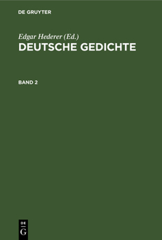 Hardcover Deutsche Gedichte. Band 2 [German] Book