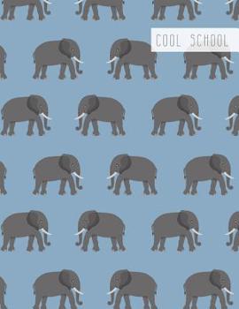 Paperback Cool School: Large College Ruled Notebook for Homework School or Work Elephant Pattern Book