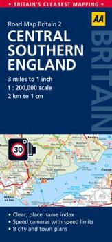 Map Central Southern England Road Map (Aa Road Map Britain) Book