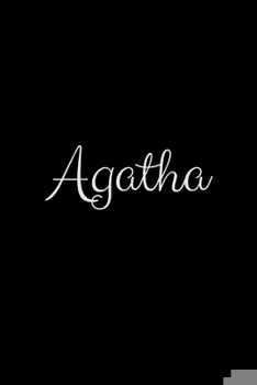 Paperback Agatha: notebook with the name on the cover, elegant, discreet, official notebook for notes Book