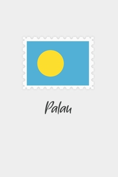 Paperback Palau flag minimalist notebook: Country national flag travel journal notebook Book