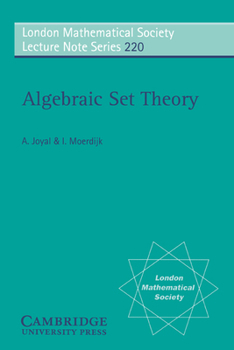 Paperback Algebraic Set Theory Book