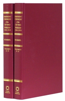 Hardcover Eminent Chinese of the Ch'ing Period, 1644-1912 (2 Vols) Book
