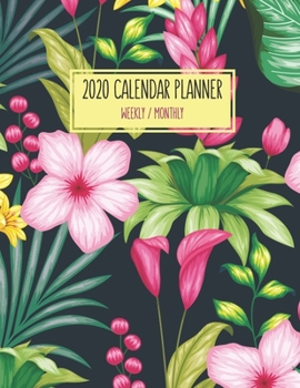 2020 Calendar Planner - Weekly / Monthly: Yellow Lily Calla Lily And Plumeria Flowers Cover (1 Year) Personal & Business Organizer , Schedule , Agenda ... For Women Men Teens Kids (Flower Calendar)