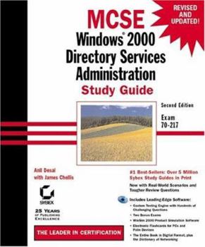 Hardcover MCSE: Windows 2000 Directory Services Administration: Study Guide [With CDROM] Book