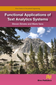 Paperback Functional Applications of Text Analytics Systems Book