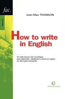 Paperback How to write in English [French] Book