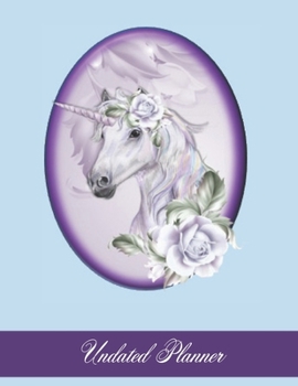 Undated Planner: One day per page, 4 columns per day, Unicorn, organize your days by topic, project, job, contract, kids, and more!