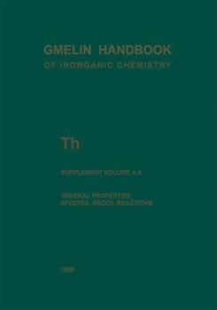 Paperback Th Thorium: General Properties. Spectra. Recoil Reactions Book