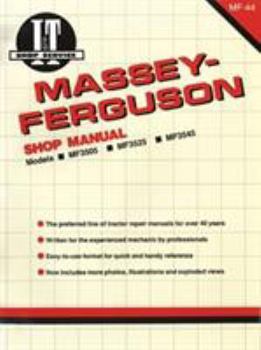 Paperback Massey Ferguson Shop Manual Models Mf3505 Mf3525 & Mf3545 Book