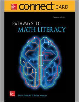 Printed Access Code Connect Math Hosted by Aleks Access Card for Pathways to Math Literacy Book