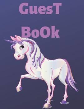 Guest Book unicorn: color unicornCover, Rustic Guest book For Wedding, for baby shower,for graduation,for birthday party,for house warming,for ... lover ,cute unicorn,celebration party