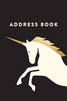 Paperback Address Book: Unicorn, 6"x9", 130 Pages, Professionally Designed Book