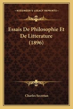 Paperback Essais De Philosophie Et De Litterature (1896) [French] Book