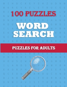 Paperback 100 Puzzles Word Search - Puzzles for Adults: Great Word Search Book for Adults, Big Print - one puzzle per page Book