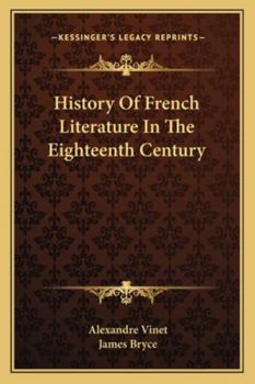 Paperback History Of French Literature In The Eighteenth Century Book