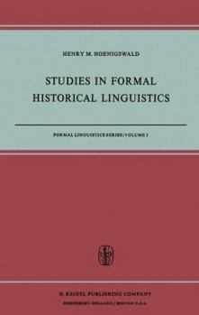 Paperback Studies in Formal Historical Linguistics Book