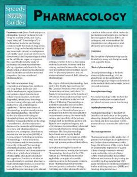 Paperback Pharmacology (Speedy Study Guides) Book