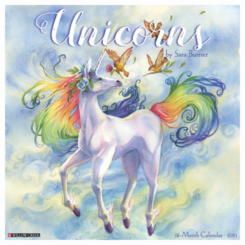 Calendar Unicorns by Sara Burrier (Art) 2021 Wall Calendar Book