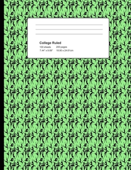 Paperback College Ruled 200 Pages: Pale Green Gymnast Composition Notebook, Gymnastics Lover College Composition Book, Notebook For Gymnasts Book