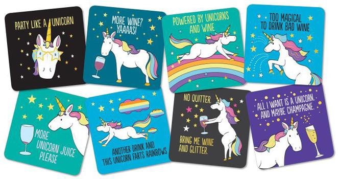 Hardcover Coasters Unicorn Book