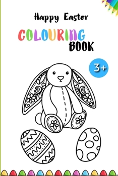 Paperback Happy Easter children colouring Book - 84 pages 6x9in Book