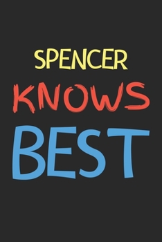 Paperback Spencer Knows Best: Lined Journal, 120 Pages, 6 x 9, Spencer Personalized Name Notebook Gift Idea, Black Matte Finish (Spencer Knows Best Book