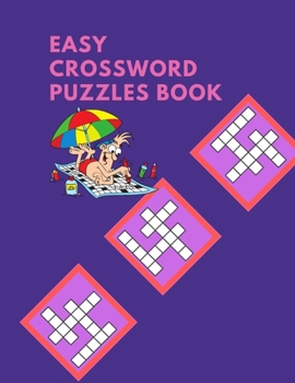 Paperback Easy Crossword Puzzles Book: 125 Easy-to-Read Large Print Challenge Your Brain Book