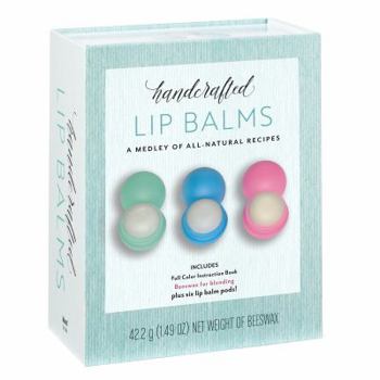 Paperback Handcrafted Lip Balms: A Medley of All-Natural Recipes - Includes Full Color Instruction Book, Beeswax for Blending, Plus Six Lip Balm Pods! Book