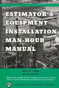 Hardcover Estimator's Equipment Installation Man-Hour Manual Book