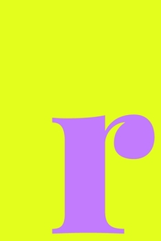 Paperback r Sketchbook: Small Blank Journal for Creative Drawing, Sketching, and Doodling Cute Personalized Initial Monogram Cover Design in F Book