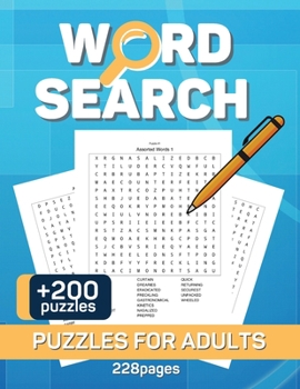 Paperback Word Search Puzzles Book for Adults: Crossword Puzzle Book For Adult, Activity Book Activities for Seniors Large Print with a Huge Supply of Puzzles Book