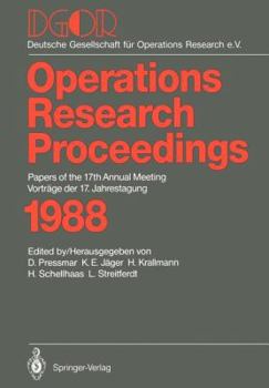 Paperback Dgor: Papers of the 17th Annual Meeting / Vorträge Der 17. Jahrestagung 1988 Book
