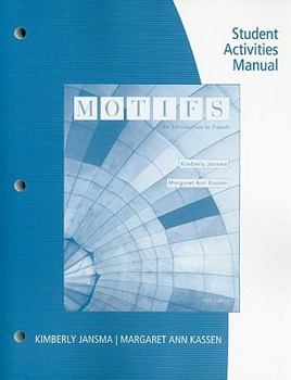Paperback Student Activities Manual for Jansma/Kassen’s Motifs Book
