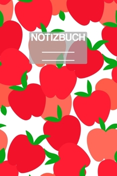 Notizbuch A5 Muster Apfel: - 111 Seiten - EXTRA Kalender 2020 - Einzigartig - Kariert - Karo - Raster - Geschenk - Geschenkidee