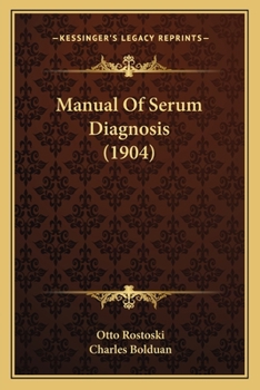 Manual of Serum Diagnosis