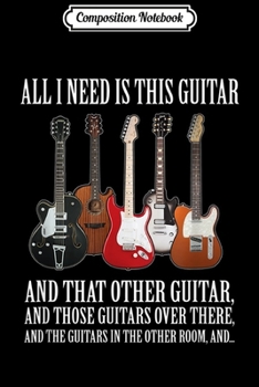 Composition Notebook: Guitar Lovers For Men Or Woman Music Journal/Notebook Blank Lined Ruled 6x9 100 Pages