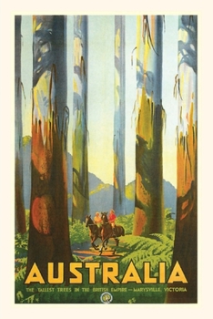 Paperback Vintage Journal Australia, Trees Travel Poster Book